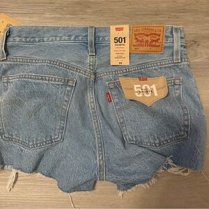 Levi's Light Blue Women's 501 Shorts